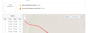 Strava Statistik meines ersten Barfuß Laufes