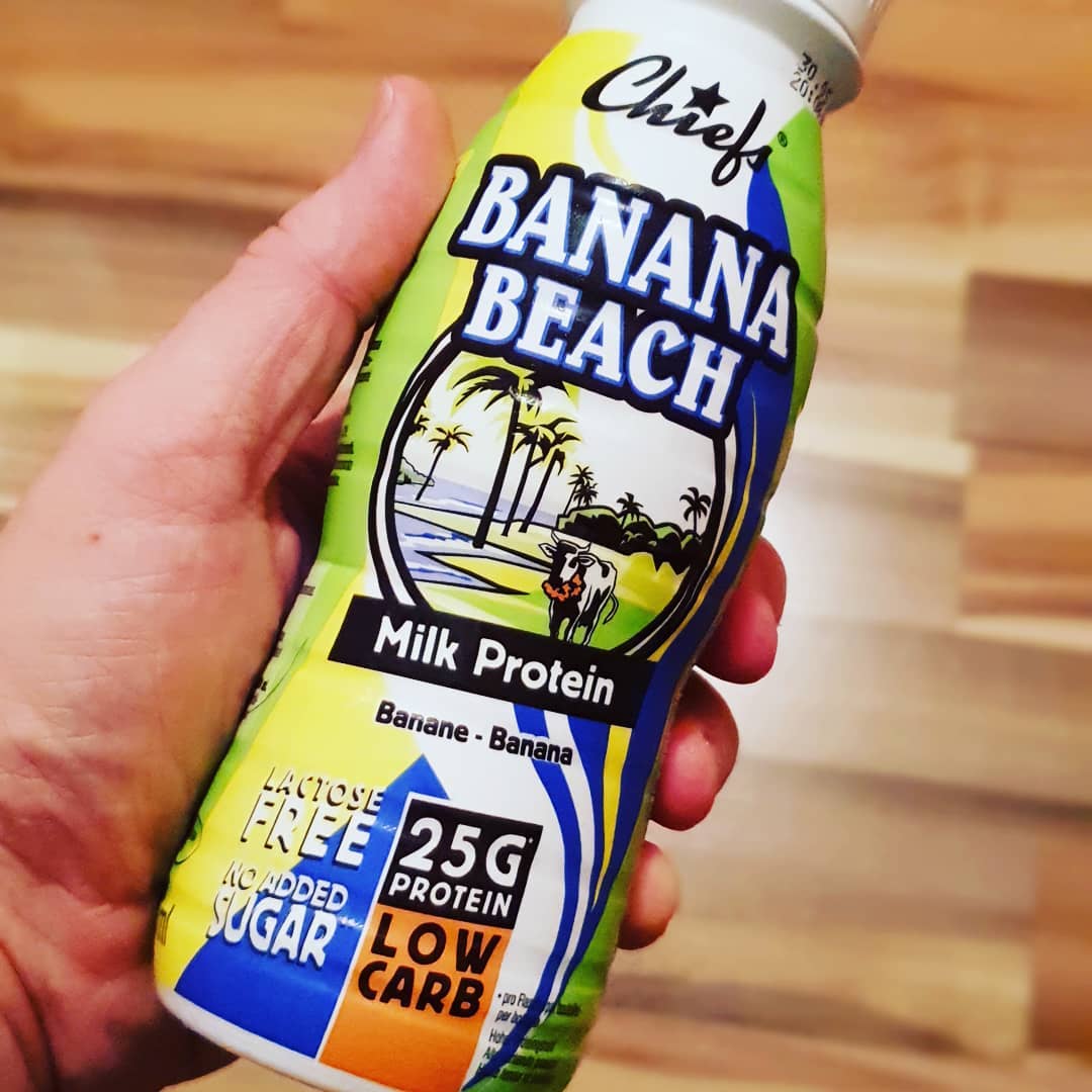 Heute mal flüssiges Frühstück #banaabeach #proteinshake @chiefslife #lowcarb #breakfast
