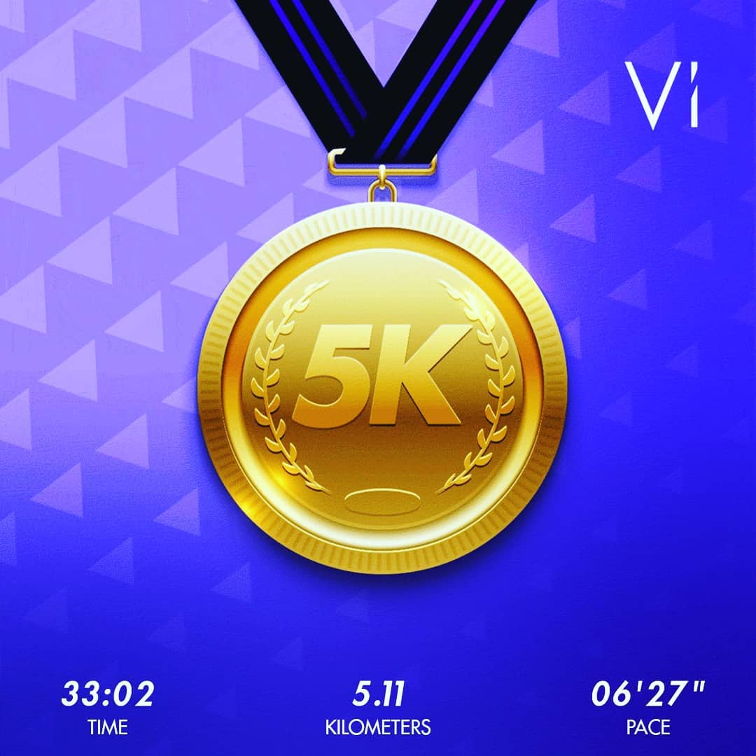 Finish the #vi5k virtual race ?????? It was windy..it was cold ..but i finished it! ? #trainwithvi #running #instarunning #runner #runnerdrun