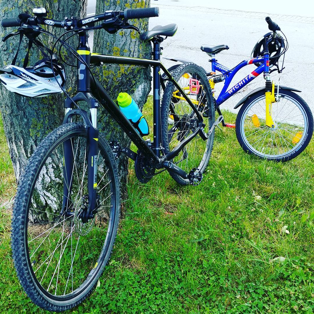 Saturday Bike Ride with my junior #strava #biketour #cube