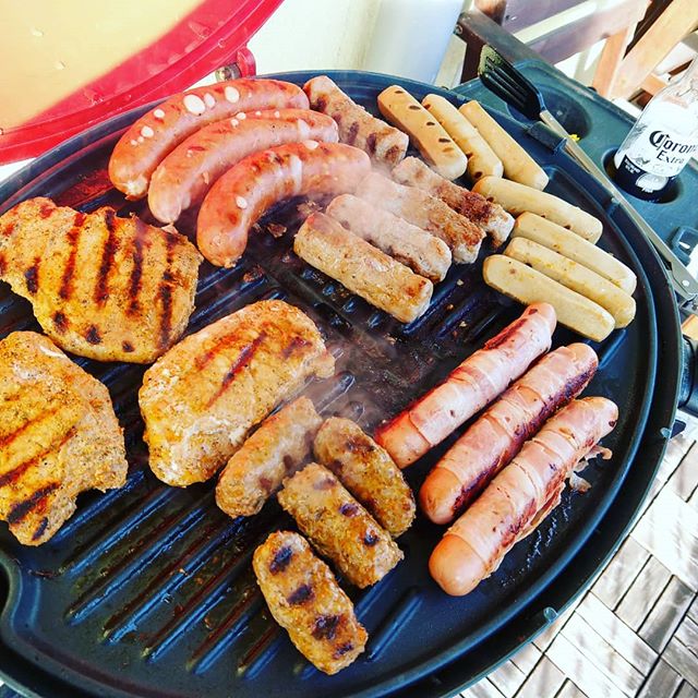 Balkon Grill Saison 2018 gestartet! #grillen #bbq #veggie #corona #meat #leiderkeinwebergrill